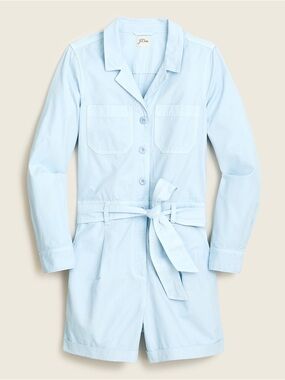 J. Crew Foundry Chino Short Coveralls Sz 10
